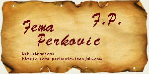 Fema Perković vizit kartica